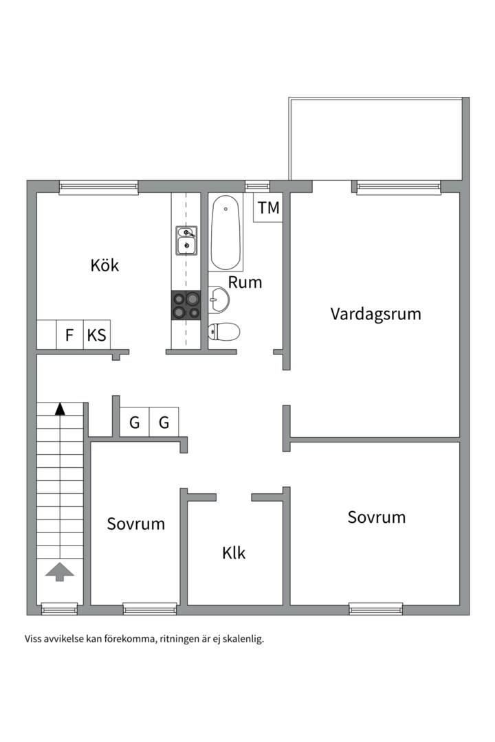 Planlösning från Bergslagsresan 111, Kommande i Sävja, Uppsala