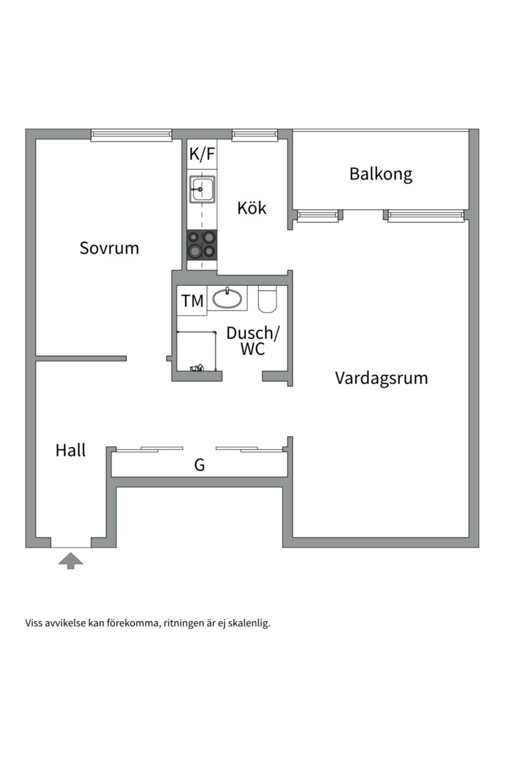 Planlösning från Oxelvägen 37, Till salu i Älta, Nacka