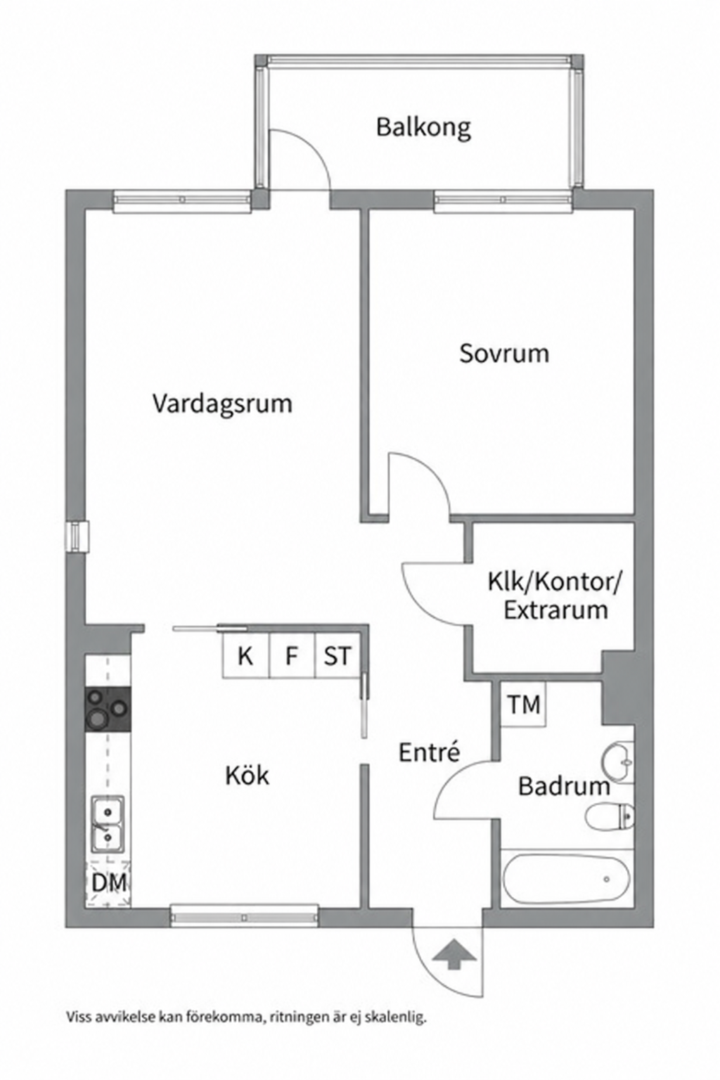 Planlösning från Claras Gränd 1C, Kommande i Fullersta, Huddinge