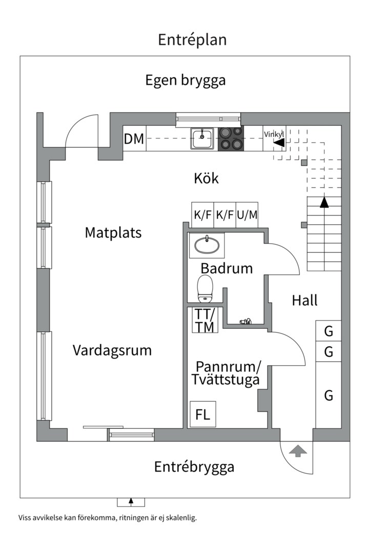 Planlösning från Marinstadsvägen 21A, Kommande i Marinstaden, Nacka