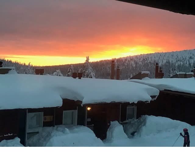 Vy från lägenheten kvällssol