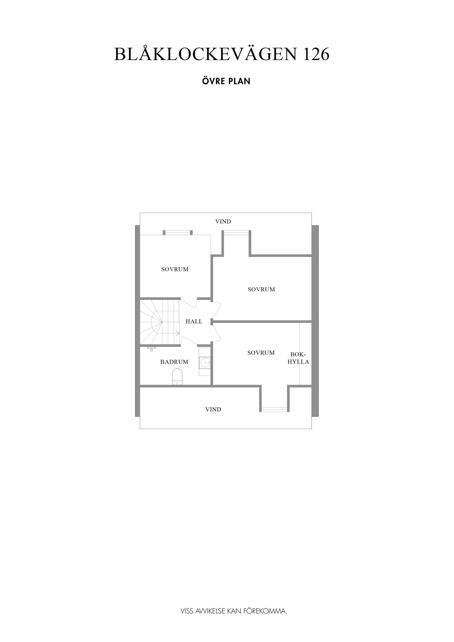 Planskiss Övre plan