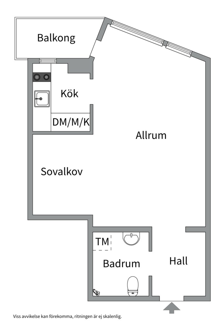 Planlösning från Sysslomansgatan 8, Kommande i Kungsholmen, Stockholm