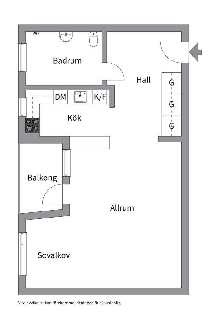 Planlösning från Lina Sandells plan 10, Till salu i Fruängen, Stockholm