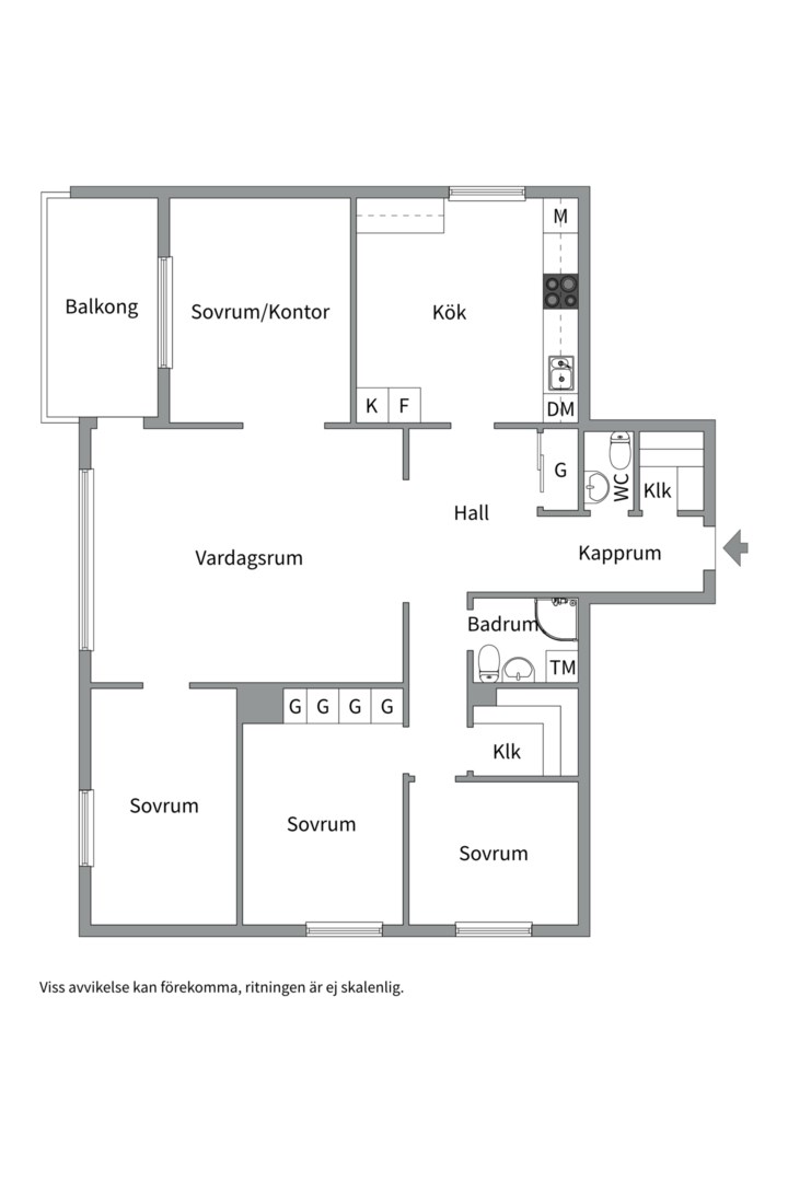 Planlösning från Atlasvägen 15, Kommande i Sickla, Nacka