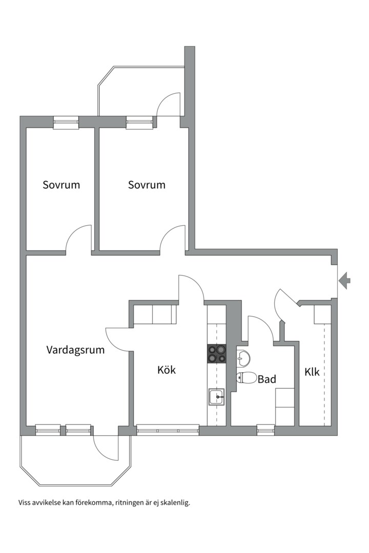Planlösning från Katrinebergsbacken 26, 2 tr, Kommande i Liljeholmen - Liljeholmskajen, Stockholm