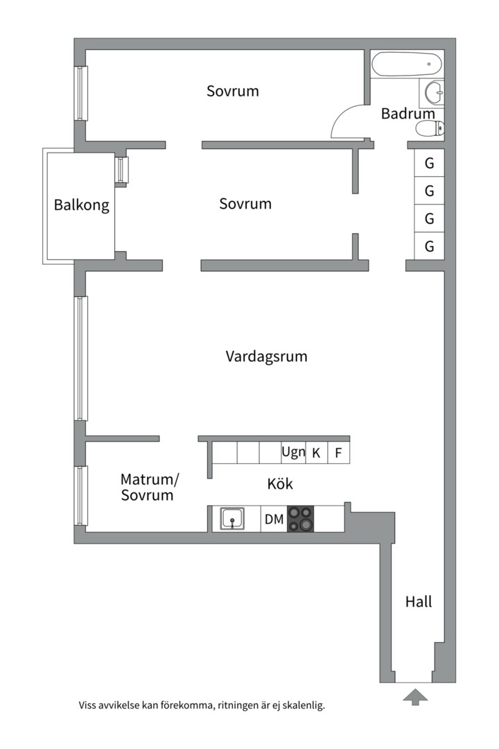 Planlösning från Levertinsgatan 5, Såld i Kungsholmen - Kristineberg, Stockholm