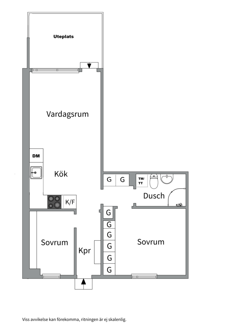 Planlösning från Kamomillgatan 32, Kommande i Årsta, Uppsala