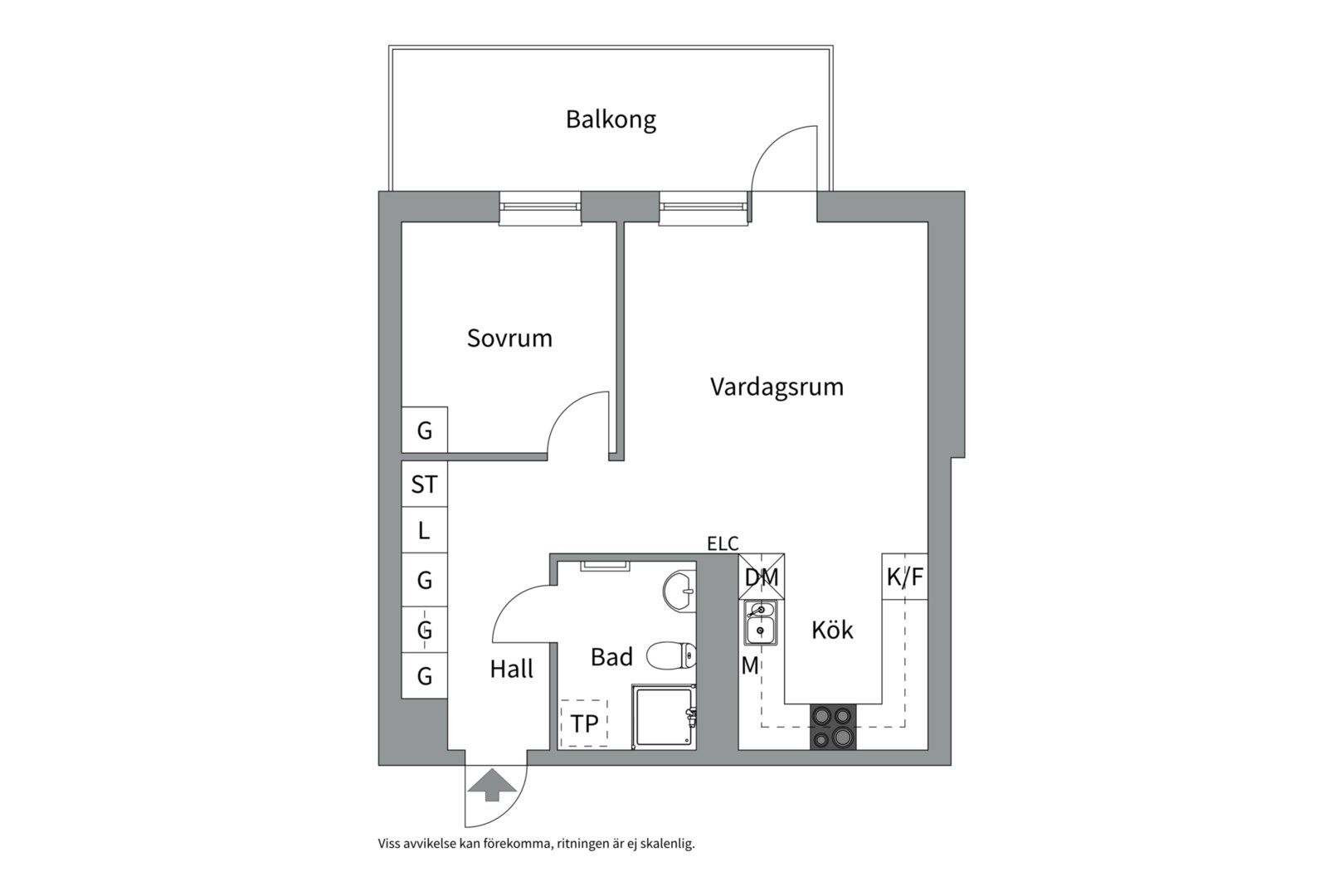 Planlösning från Fyrislundsgatan 37 A, Kommande i Salabacke, Uppsala