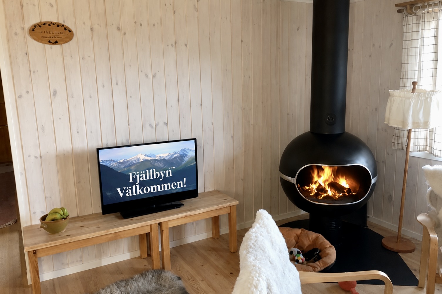 Öppen spis i storstugan