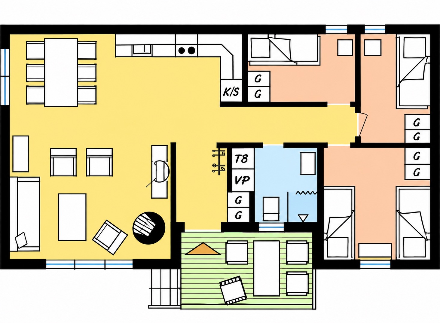 Planritning A-hus Fjällbyn