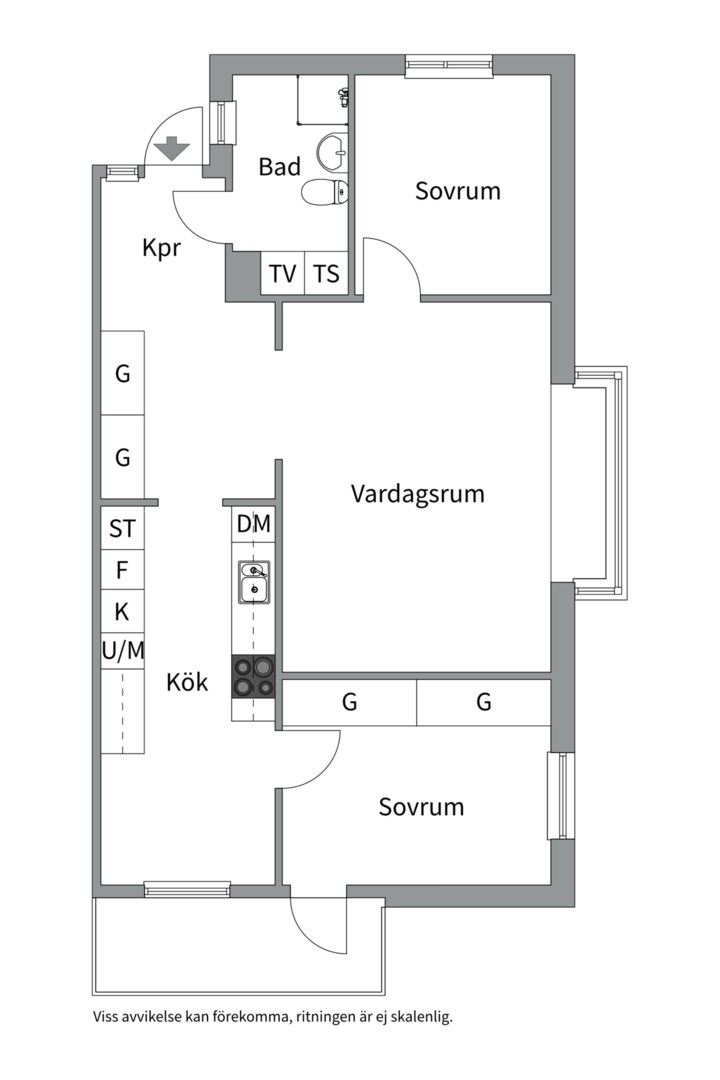 Planlösning från Ringgatan 11A, Kommande i Luthagen, Uppsala