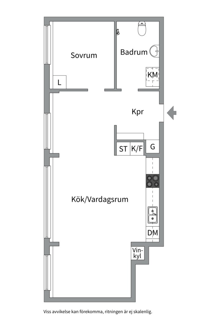 Planlösning från Nybohovsgränd 24, Kommande i Liljeholmen - Liljeholmskajen, Stockholm