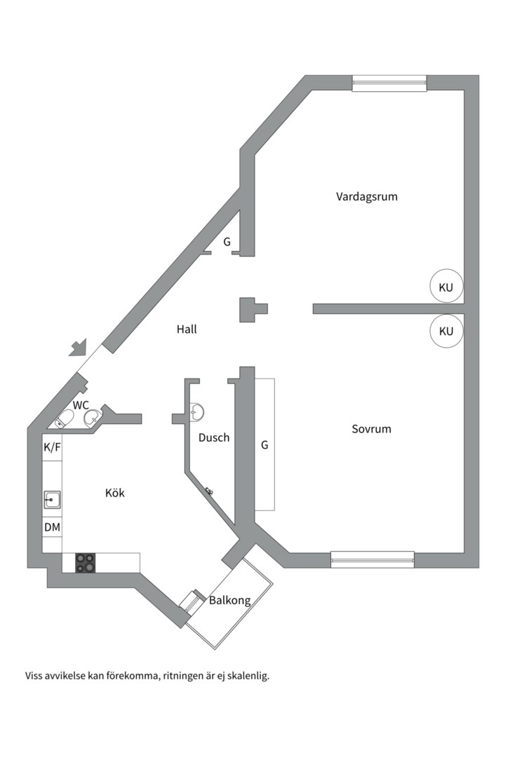 Planlösning från Fleminggatan 25, Kommande i Kungsholmen - Rådhuset, Stockholm