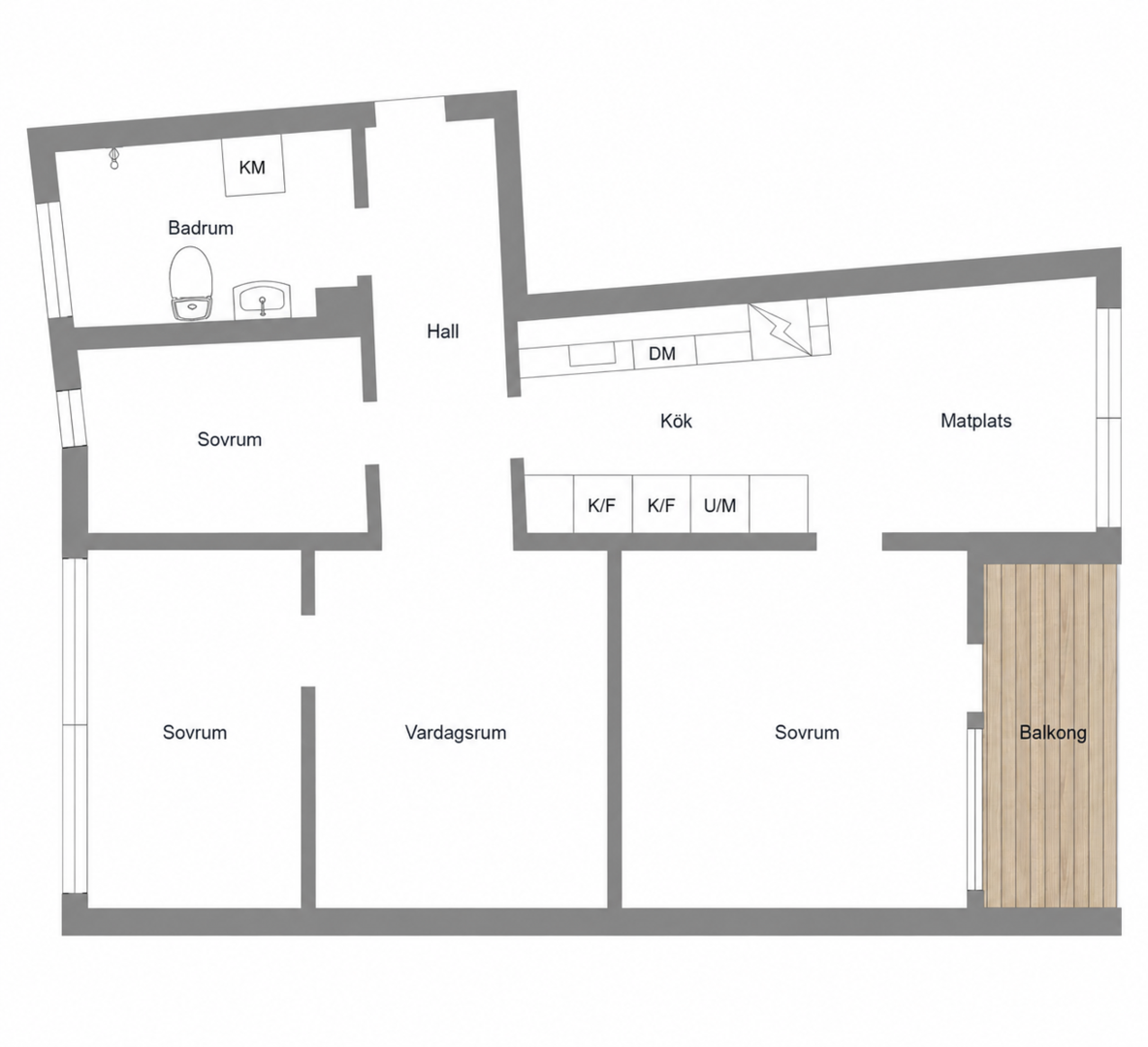 Planlösning från Henriksdalsringen 3, Till salu i Henriksdalsberget, Nacka