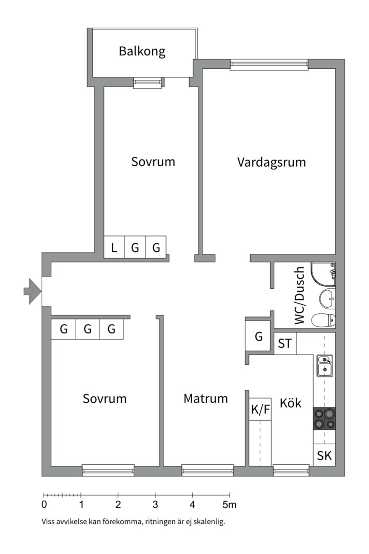 Planlösning från Gnejsvägen 9B, Till salu i Eriksberg, Uppsala