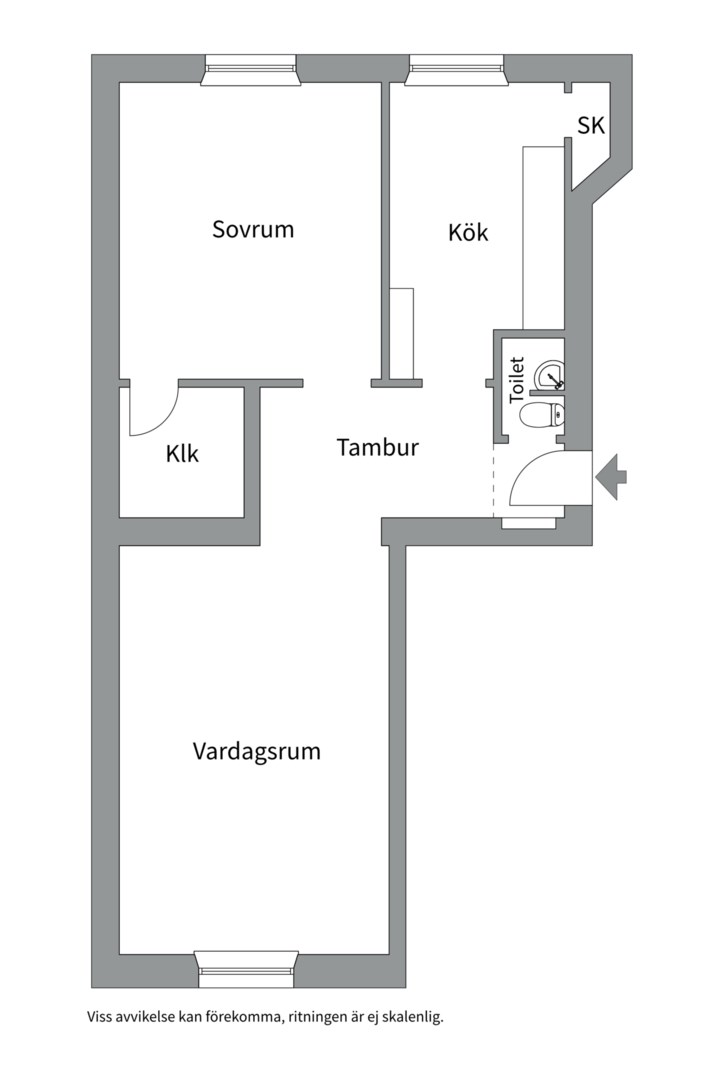 Planlösning från Sveavägen 93, Till salu i Vasastan, Stockholm