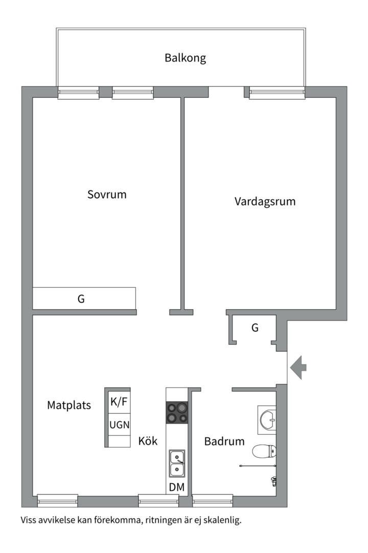 Planlösning från Geijersgatan 40 A, Kommande i Luthagen, Uppsala
