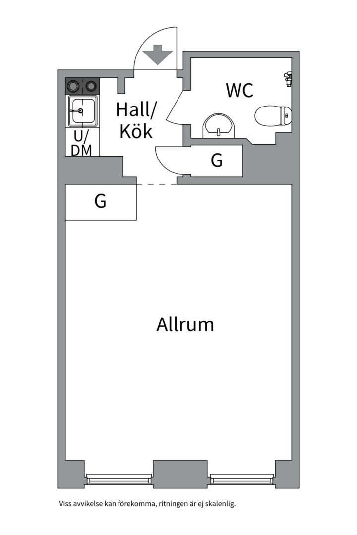 Planlösning från Atlasmuren 12, Kommande i Vasastan - Atlas, Stockholm