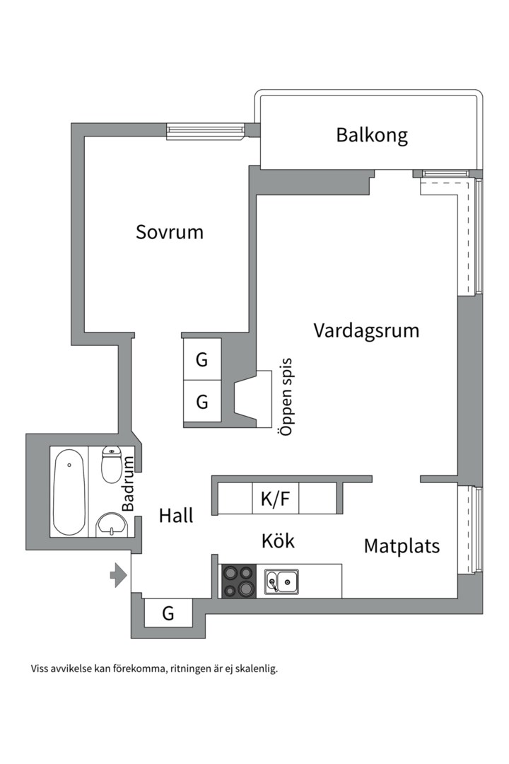 Planlösning från Strålgatan 21, Till salu i Kungsholmen - Lilla Essingen, Stockholm