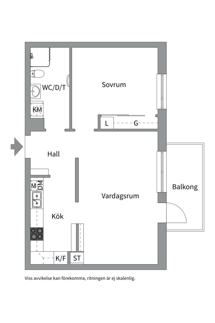 Planlösning från Pelargatan 8, Kommande i Luthagen, Uppsala