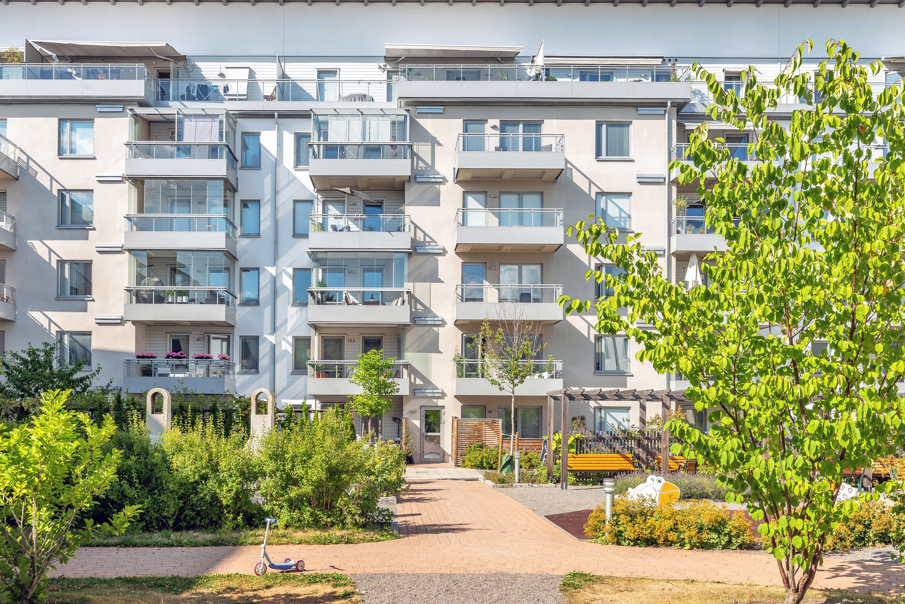 Bostadsbild från Pelargatan 8, Kommande i Luthagen, Uppsala