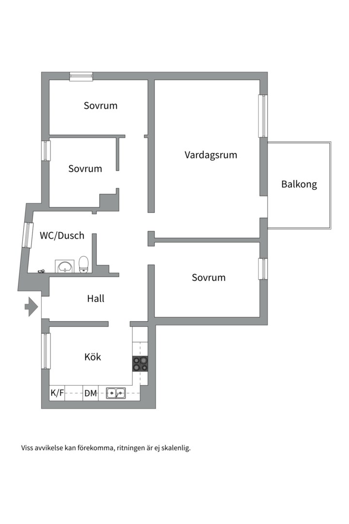 Planlösning från Statorvägen 3, Kommande i ASEA-stan, Västerås