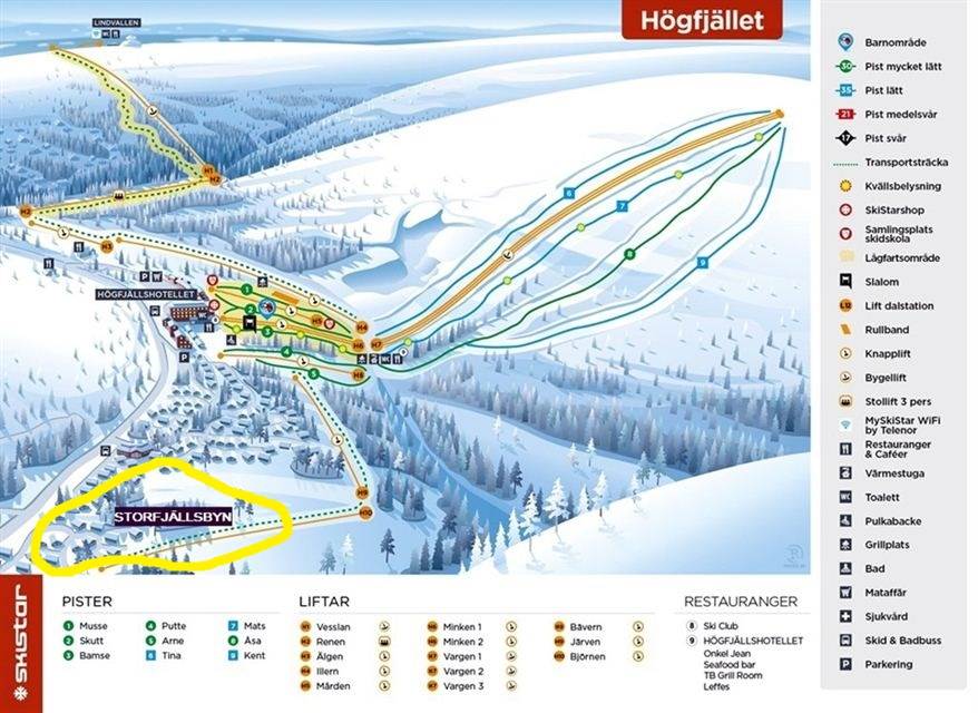 Storfjällsbyn, gul ring