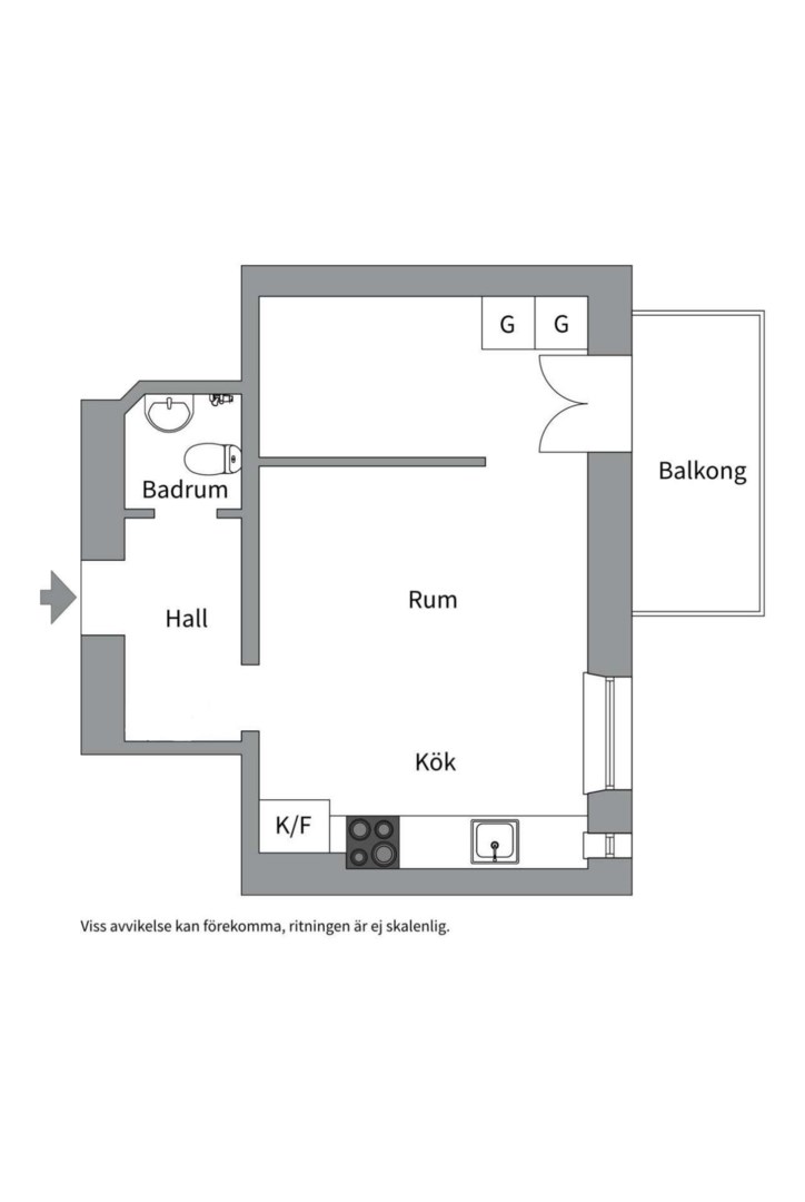Planlösning från Fridhemsgatan 64A, Såld i Kungsholmen - Fridhemsplan, Stockholm