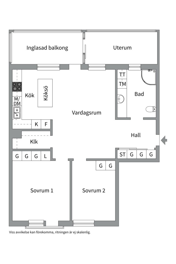 Planlösning från Bondegatan 9, Kommande i Centrum, Västerås