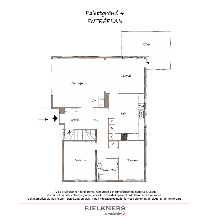 Planlösning från Palettgränd 4, Kommande i Bromma - Södra Ängby, Stockholm