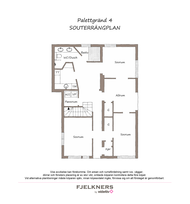 Planlösning från Palettgränd 4, Kommande i Bromma - Södra Ängby, Stockholm